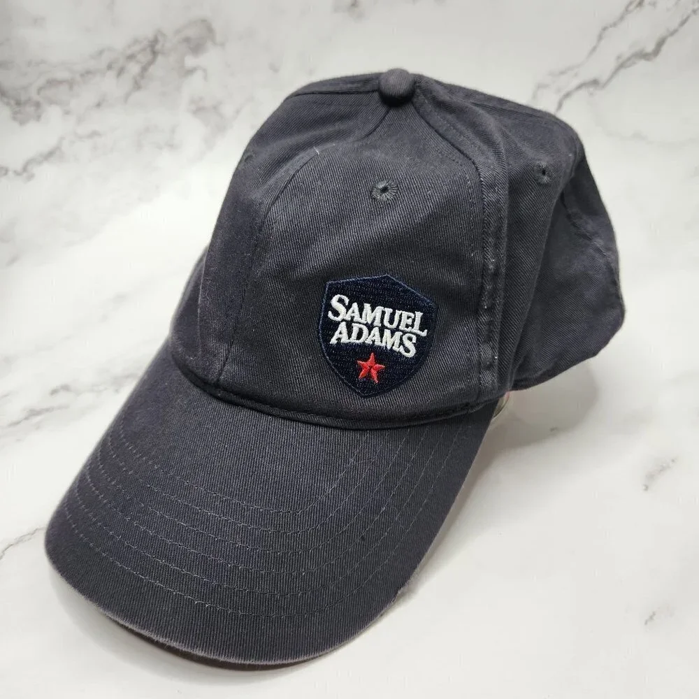 Samuel Adams Grey Logo Baseball Hat Cap Adjustable Snapback 100% Cotton OS